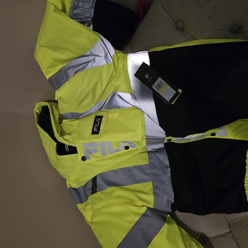 Fila Neon Yellow and Black Work Safety Jacket